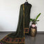 Premium handloom linen jamdhani set( deal green)- JMM106