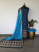 Handcrafted Dola silk banarasi bandhani set -BN142