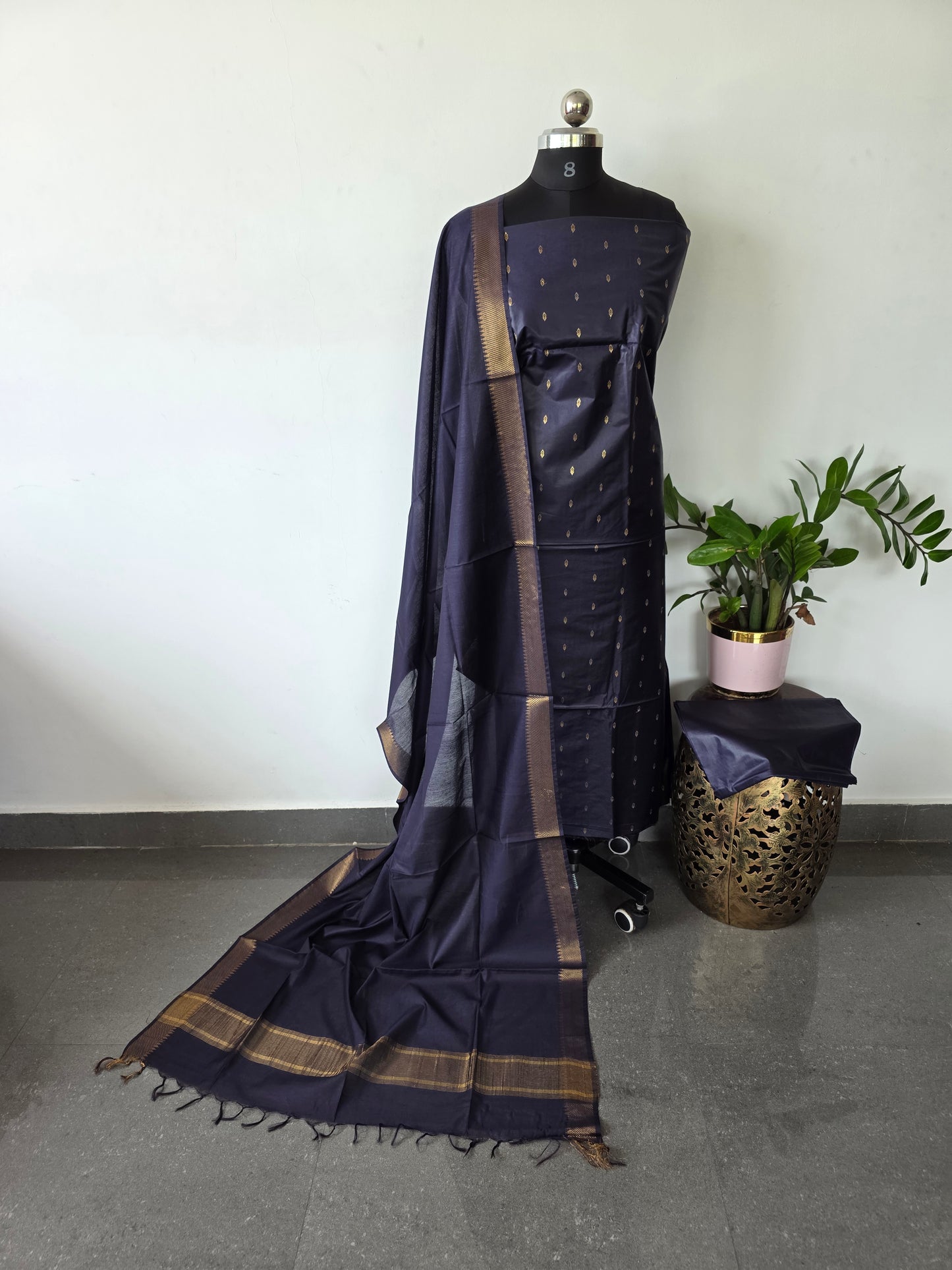Bhagalpuri katan viscose silk set- BA336