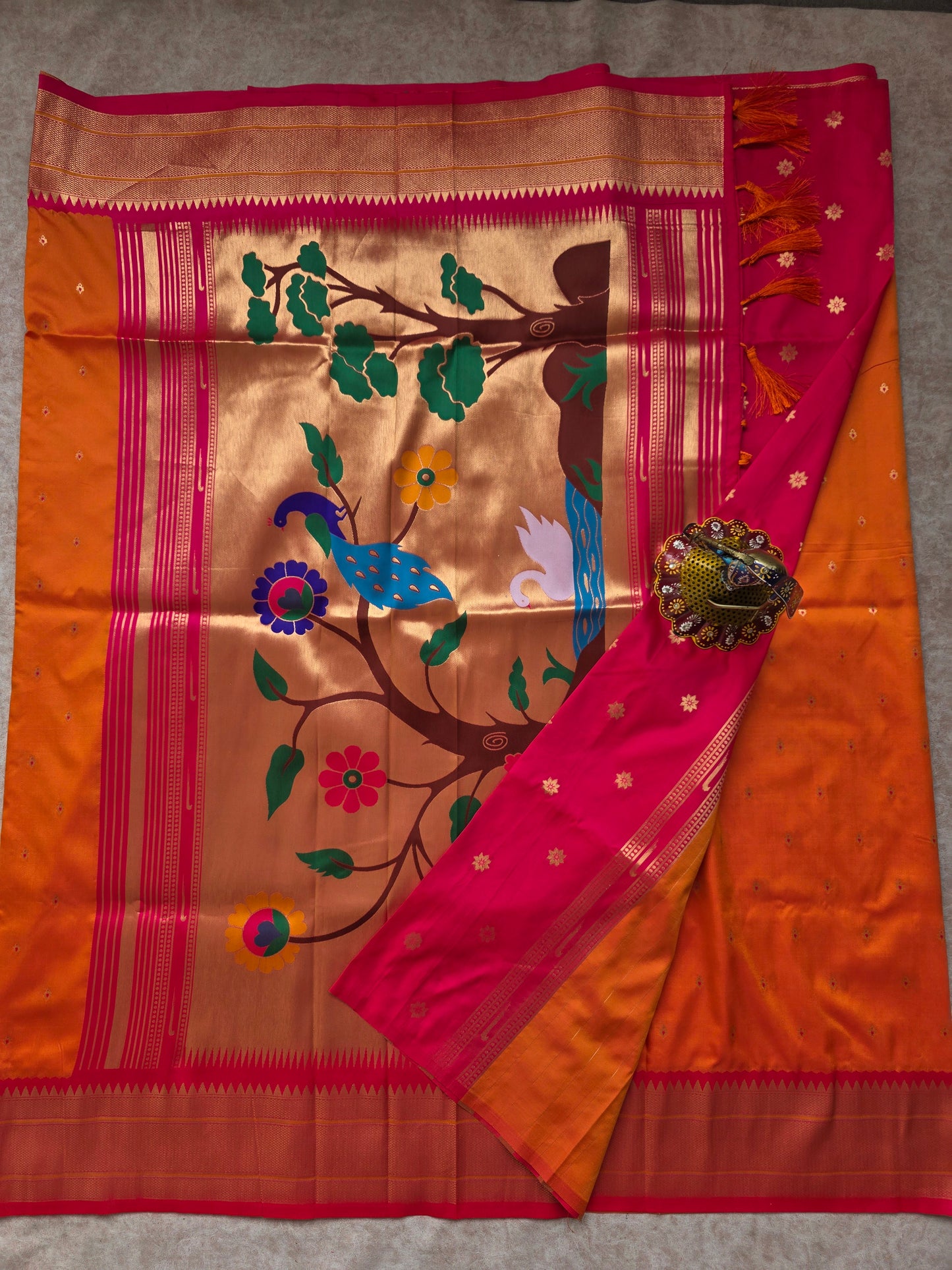Premium soft silk paithani saree - 8