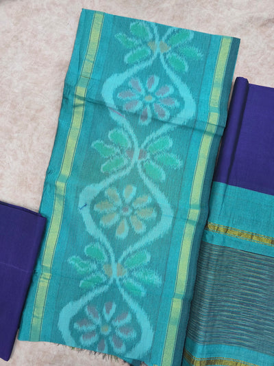 Pochampally sico set with ikkat damn -WW546