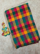 Madras kattam prewashed textured running material (2 inches*2 inches) - MD64