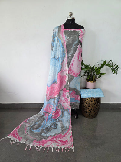 Bhagalpuri Marbal print salwar set - BA347