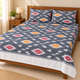 Warp ikkat bed sheets (90*108 2/40s bedsheet with pillow) - WW659