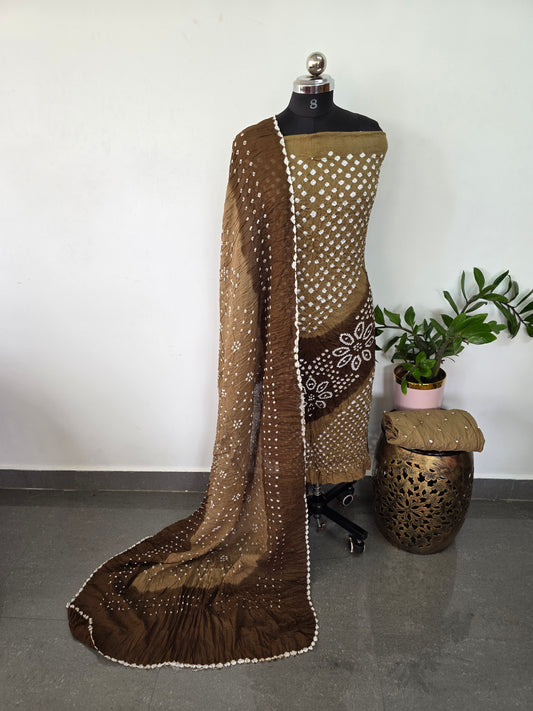 Handcrafted bandhani cotton salwar set - BN35