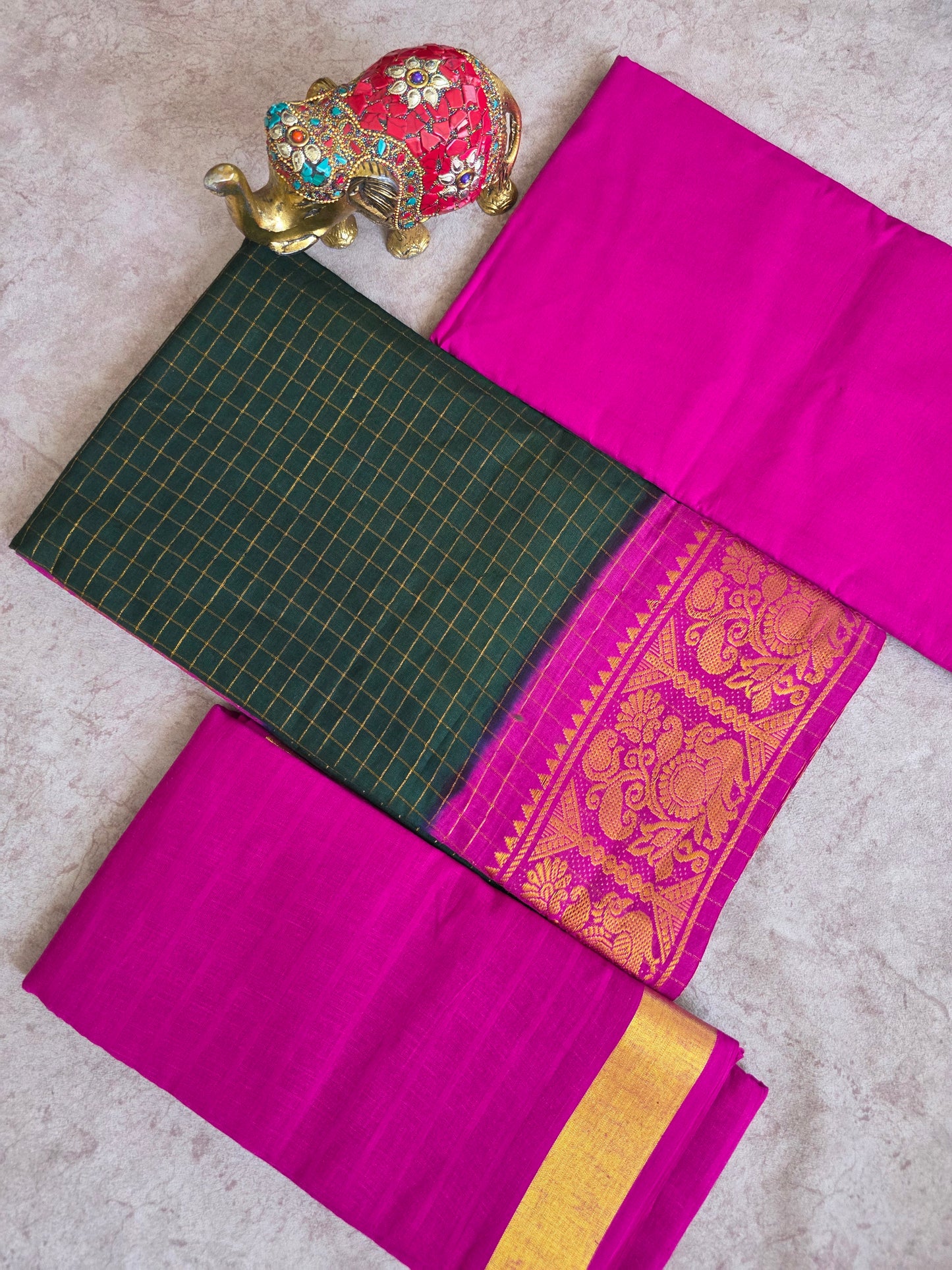 Madurai sungudi zari kattam salwar set -MS65