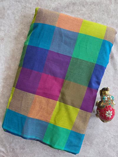 Madras kattam prewashed running fabric (4 inches*4 inches) -MD97