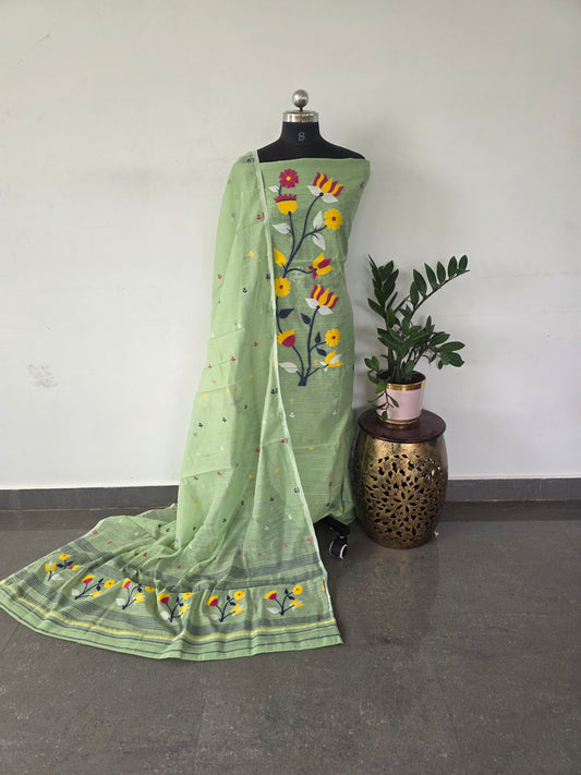 Premium Jamdhani silk cotton set- 61