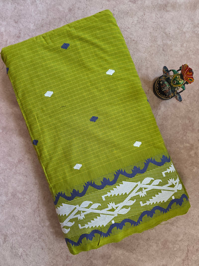 Prewashed Checked jamdhani South cotton running material - HRM68