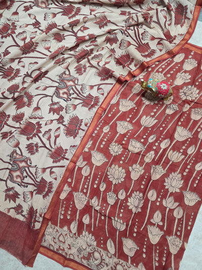 Handcrafted Kota kalamkari set ( 2 pc set )-AK485