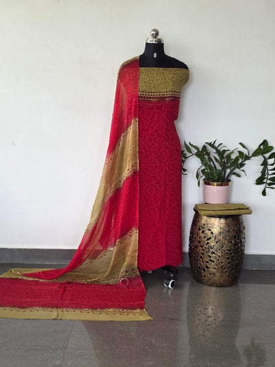 Handblock georgette salwar set -GE135
