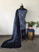 Handcrafted bandhani cotton set  -B186