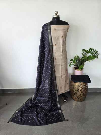 Premium semi tussar silk set - CLA359