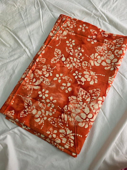 Handcrafted batik cotton running material (0.5 mtrs)-HB16