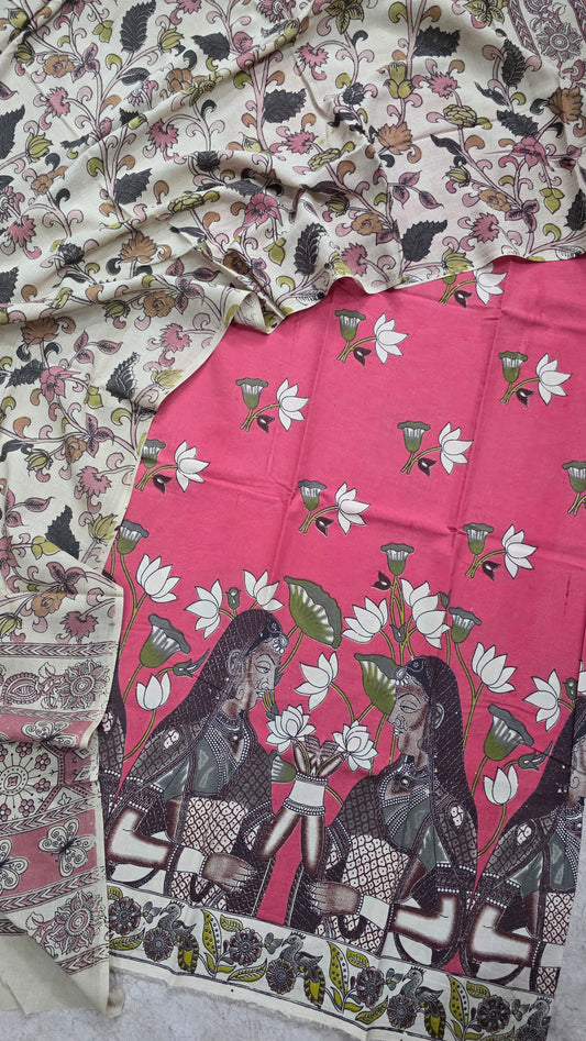 Penkalamkari- inspired  kalamkari  cotton set - RV185