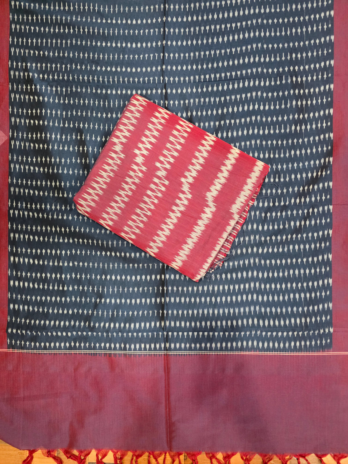 Handloom Mercerised ikkat cotton salwar set -WW823
