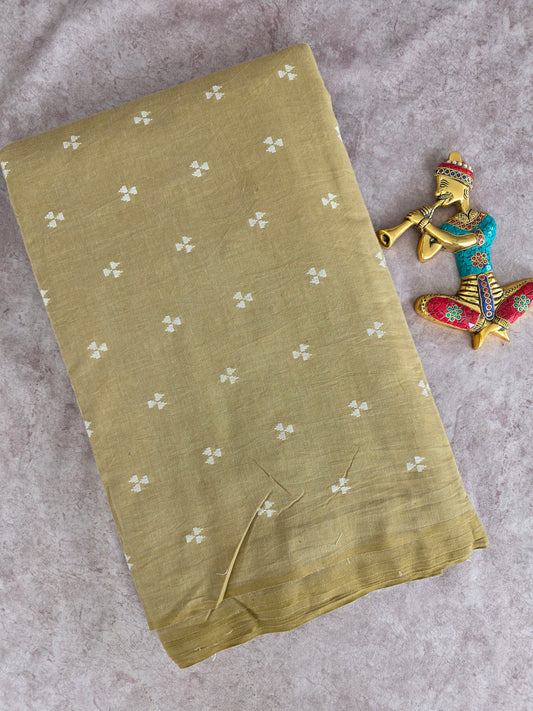 Prewashed Pure handloom cotton running material ( 0.5 mtrs ) - HRM144
