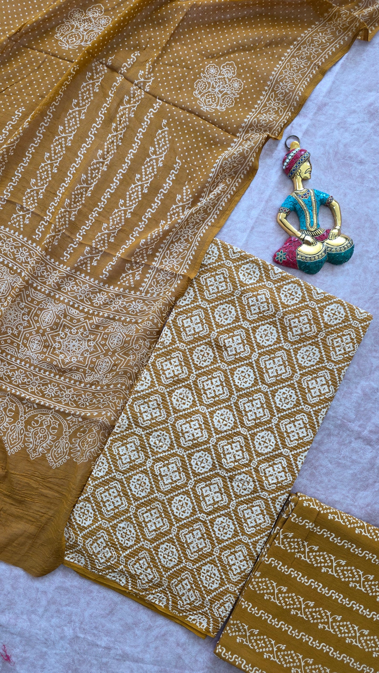 Heavy kantha Ajrakh cotton set - VC97