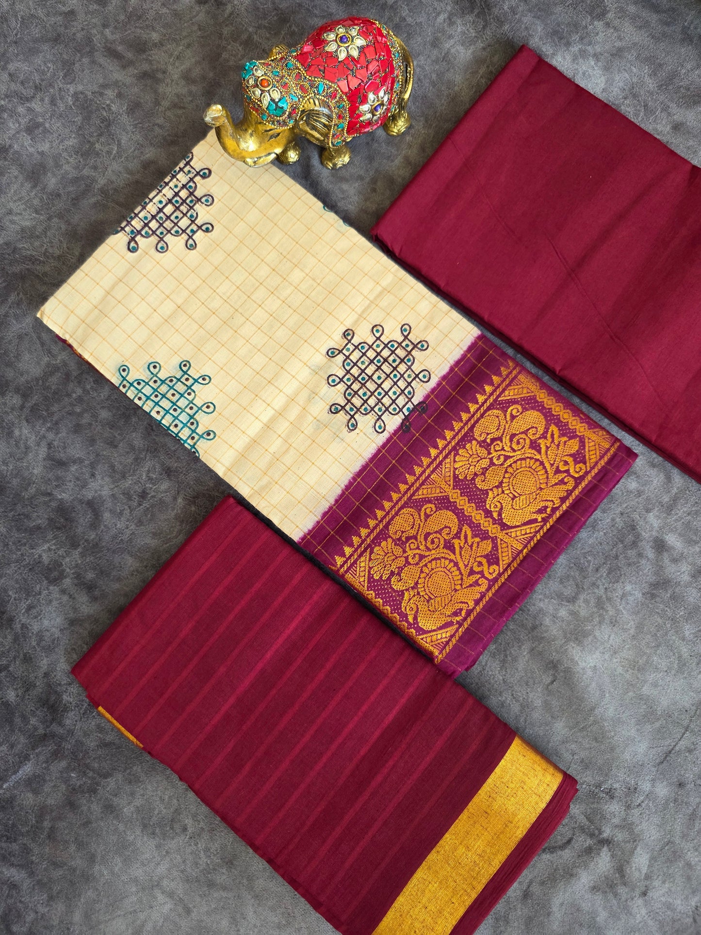 Madurai sungudi Kolam zari kattam salwar - MS87