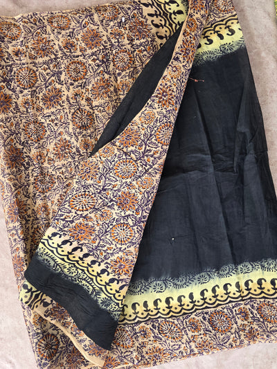 Handblack cotton saree - GE229