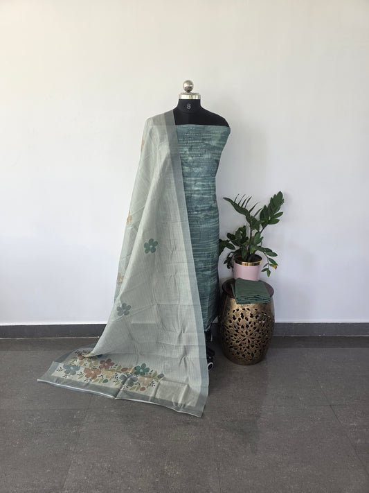 Fancy tussar silk set - 19