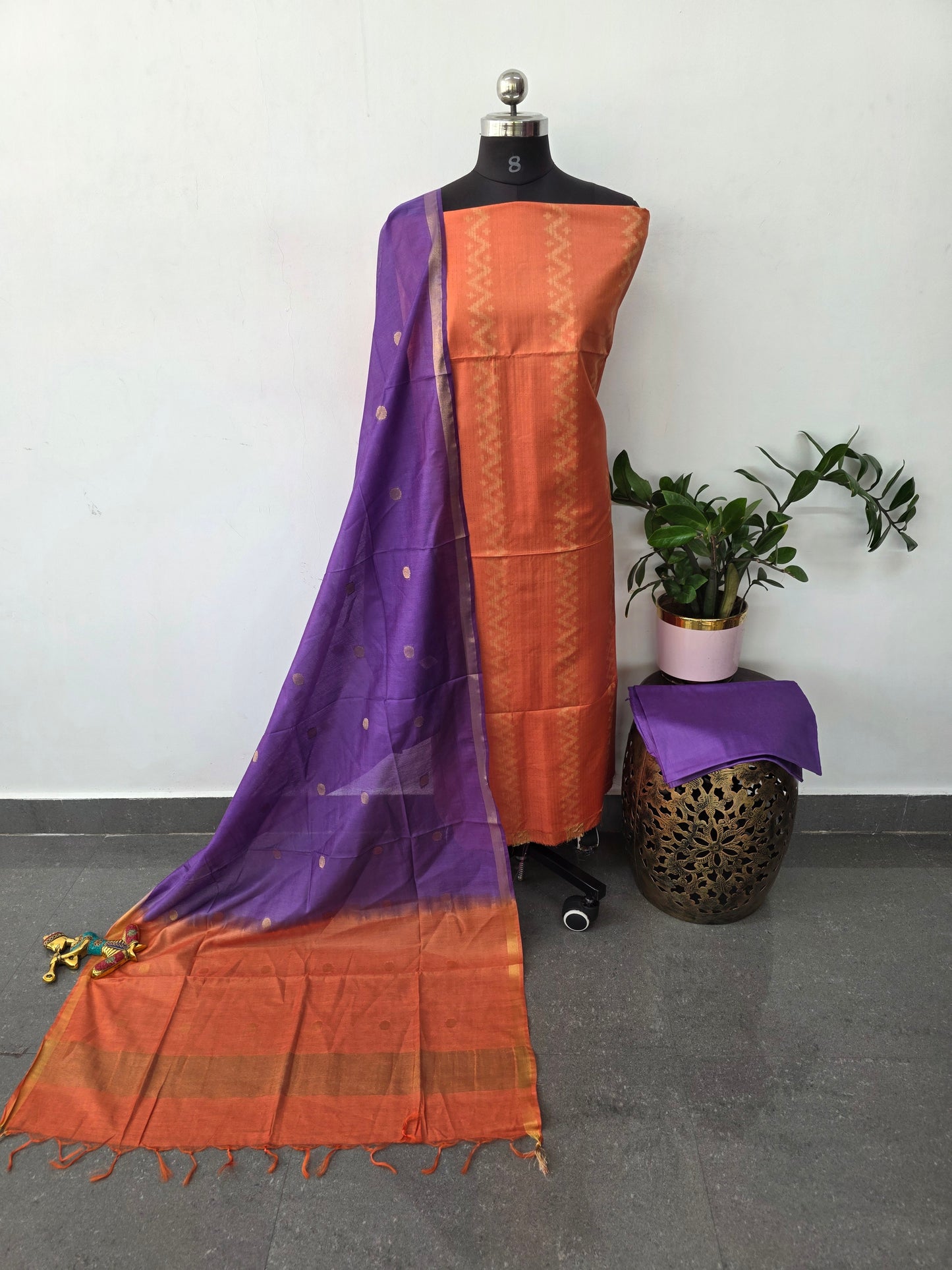 Bhagalpuri katan viscose silk set - BA562