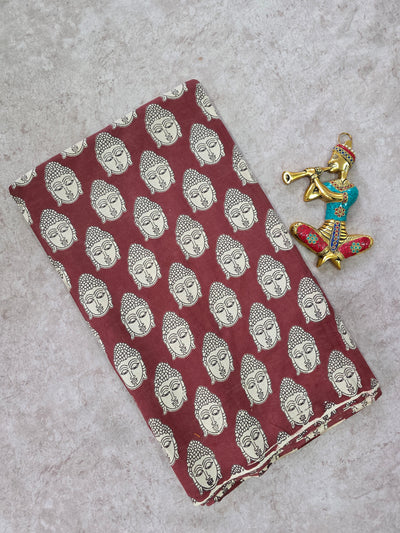 Pure kalamkari cotton running material - DK146