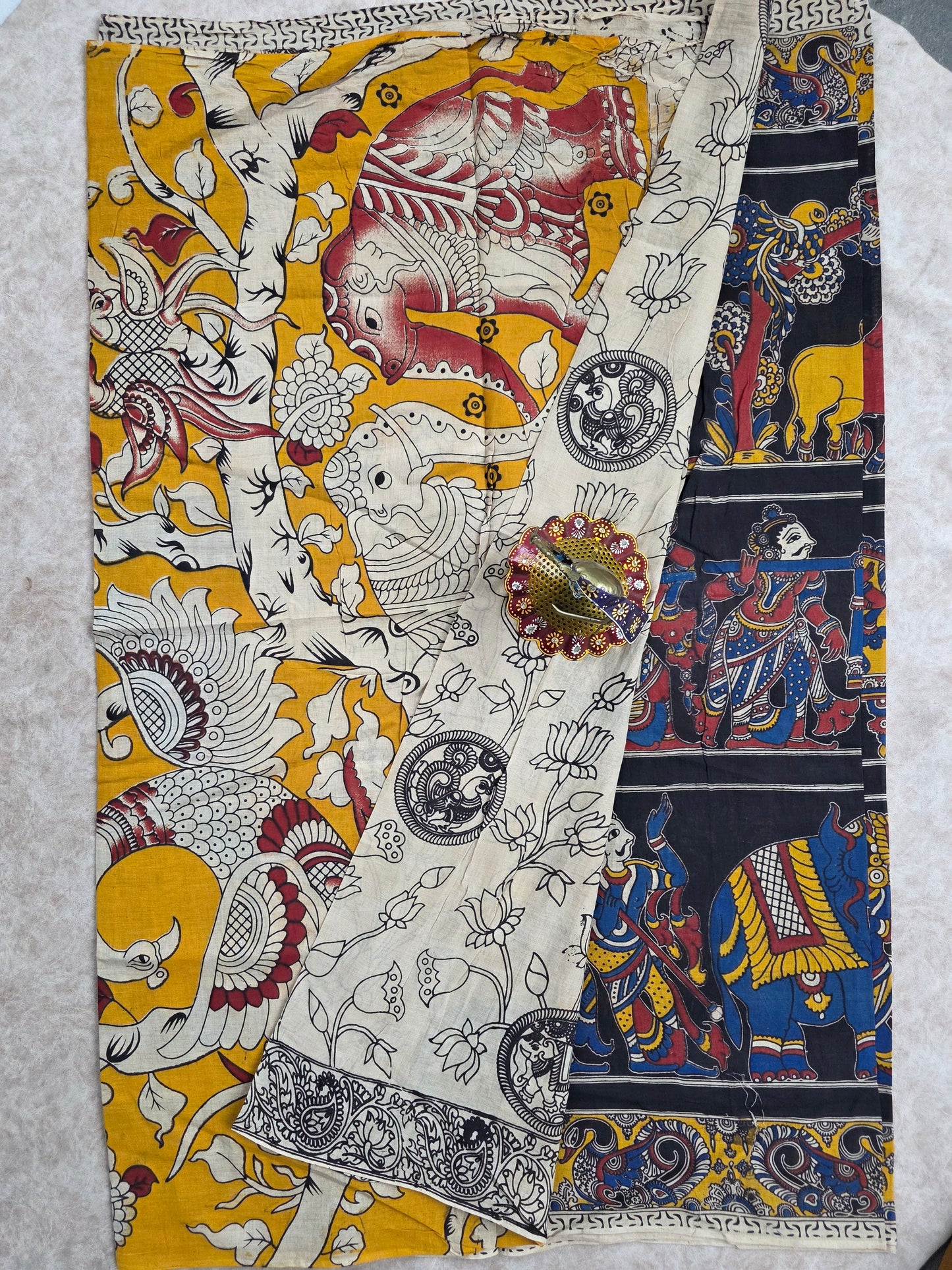 Pure kalamkari cotton saree  - 11