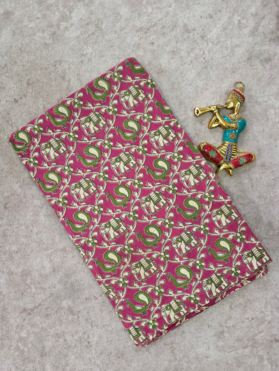 Pure kalamkari cotton running material - DK115