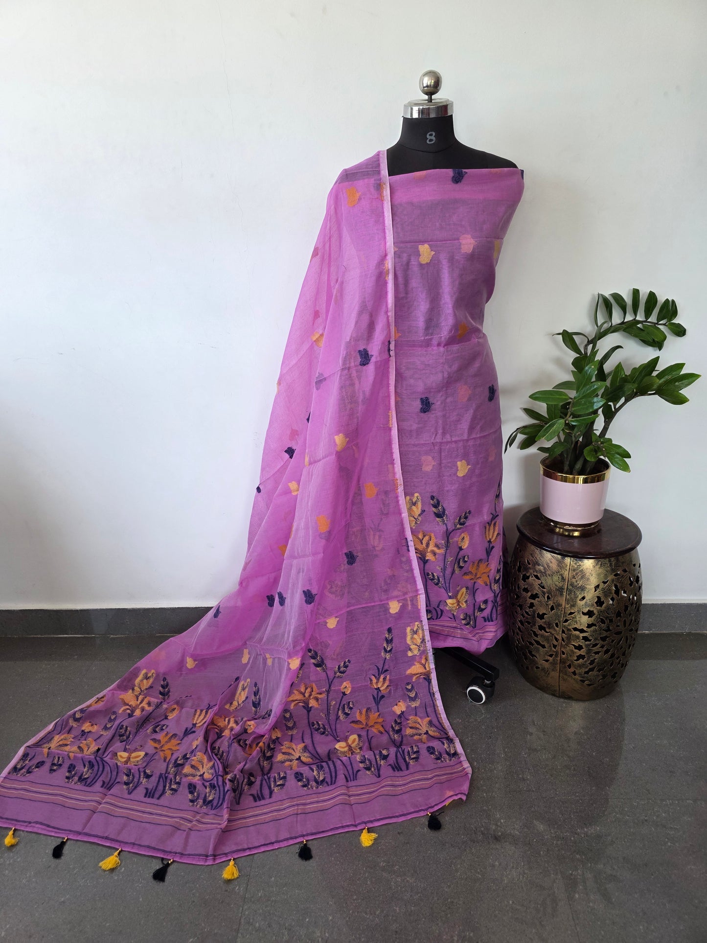 Jamdhani silk cotton set  - CLA452