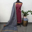 Checked Bhagalpuri fusion mangalagiri silk set - BA522