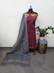 Checked Bhagalpuri fusion mangalagiri silk set - BA522