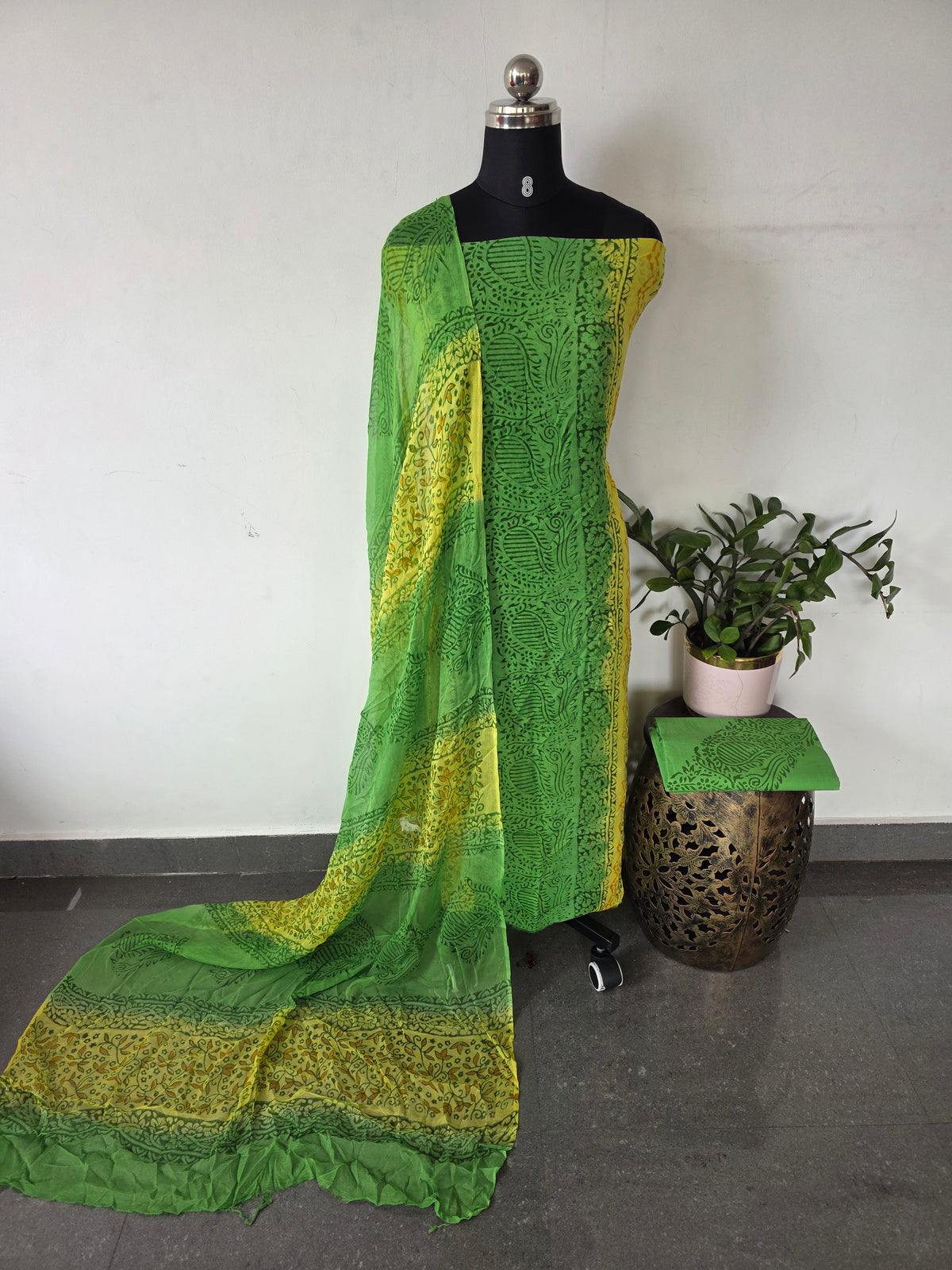 Handblock georgette salwar set -GE242