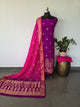 Handcrafted Dola silk banarasi bandhani set -BN146