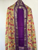 Handloom Mangalagiri silk top with digital mangalagiri silk shawl - AK93