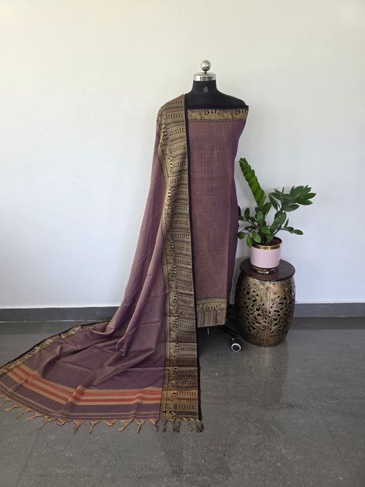 Premium narayanapet salwar set  with big elephant border( 4.5 mtrs)- NA5