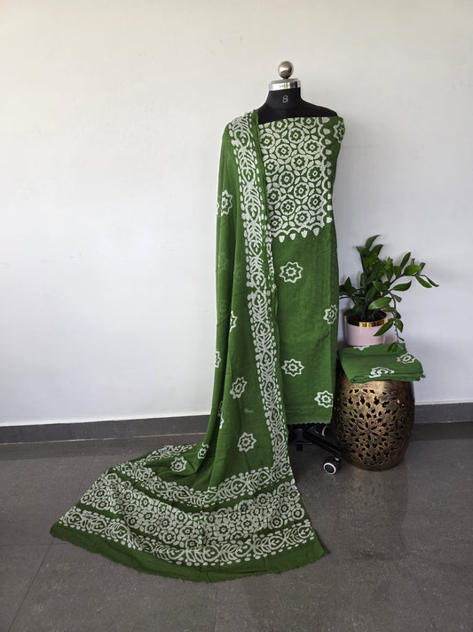 Schiffli batik cotton set - BA217