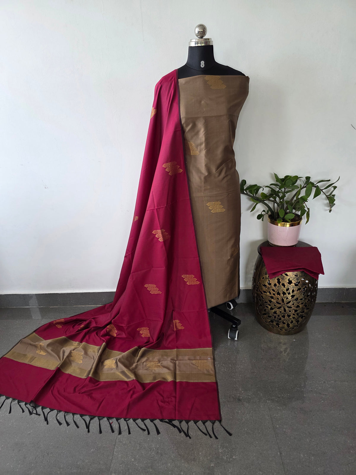 Borderless soft silk salwar set -GS102