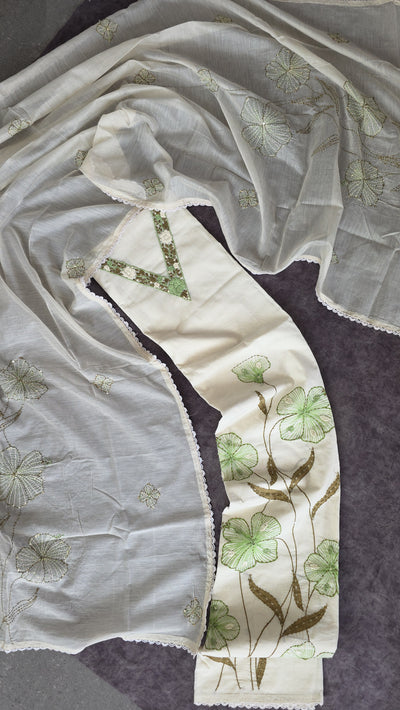 Hand embroidery silk cotton salwar set - AS87