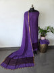 Handloom Gini silk matka pocket sequence jamdhani set (3 pc) - JMM315