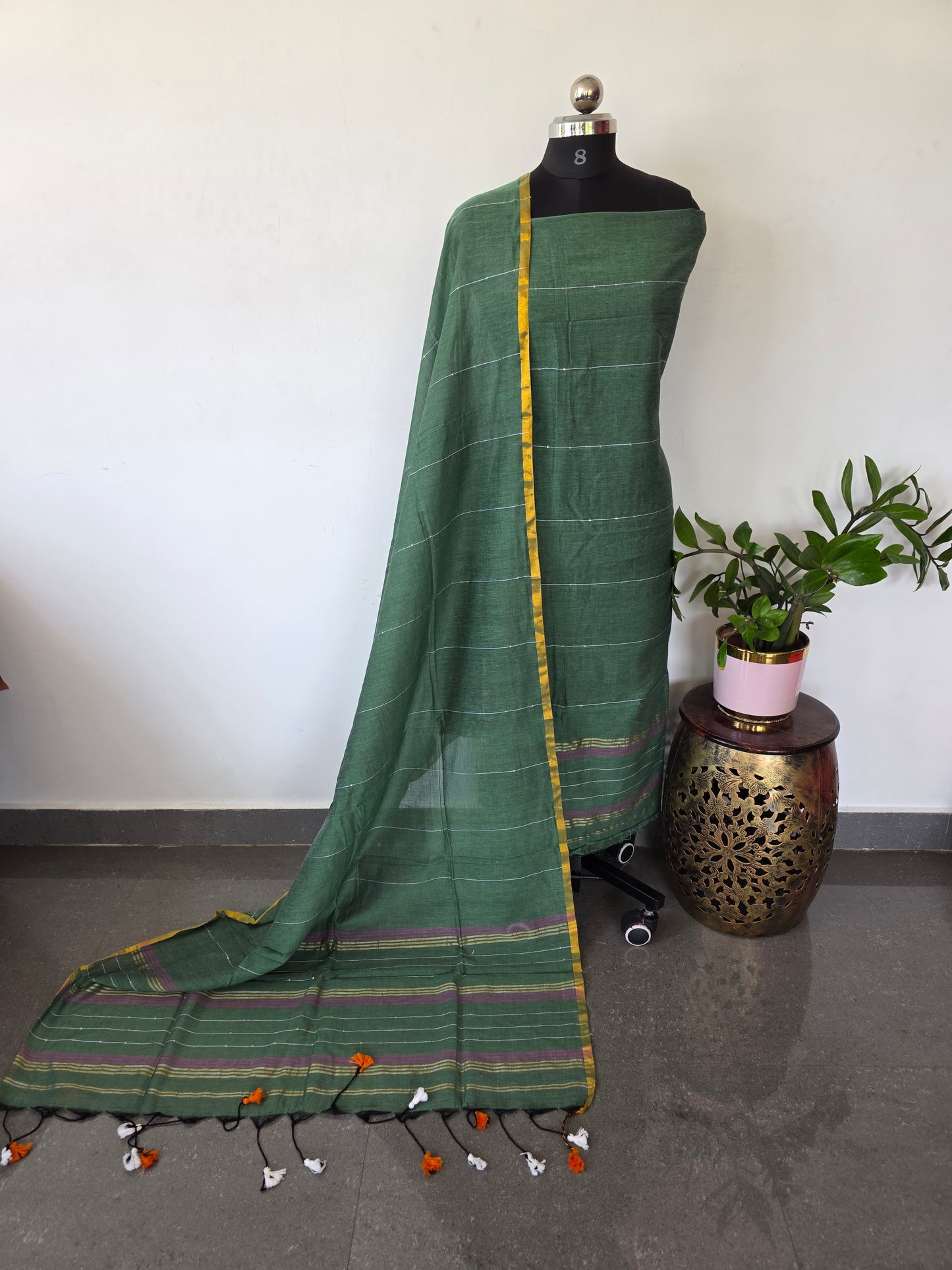 Premium mul khadi sequence work set - MUL354