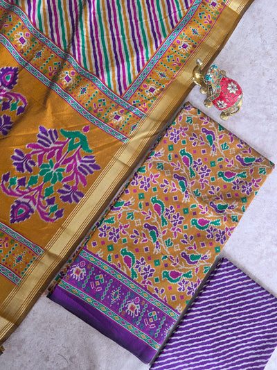 Premium semi Patola silk set -PK123