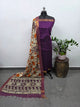 Earth & Loom - Mangalagiri cotton top with chennuri kalamkari silk shawl - MK36