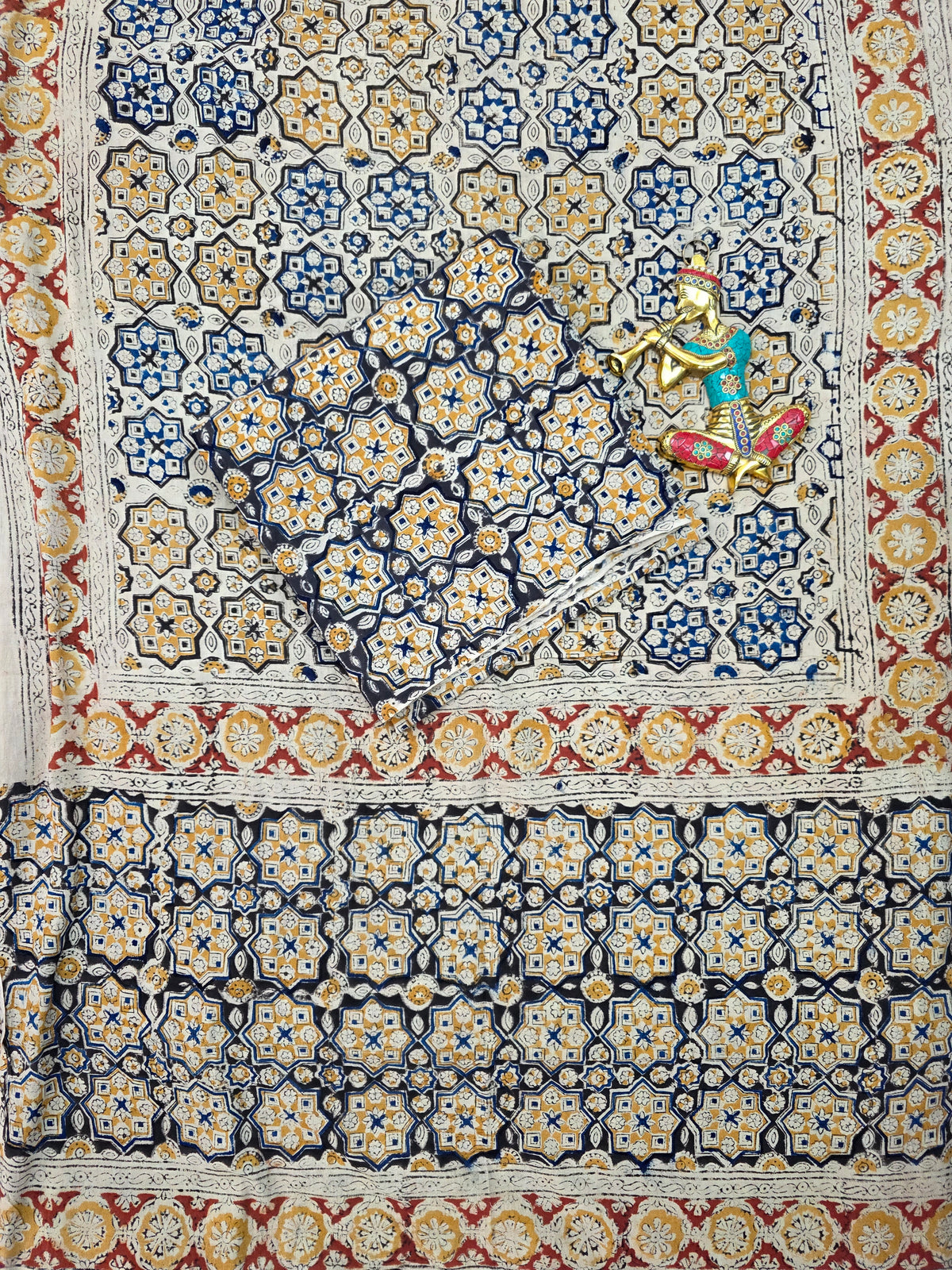Handblock pure kalamkari cotton set (2 pc set) - AK518