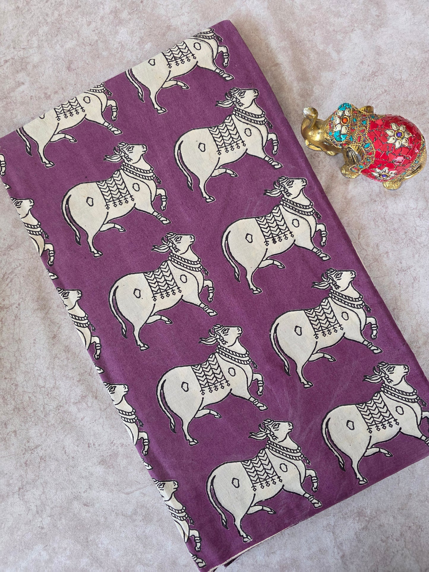 Pure kalamkari cotton running material (0.5mtr)- AK220