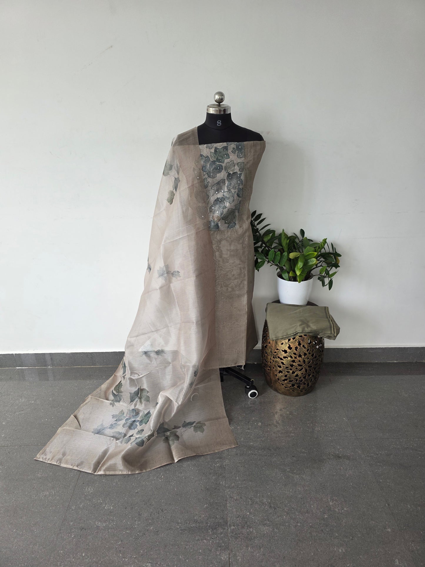 Premium shimmer silk set - DS88