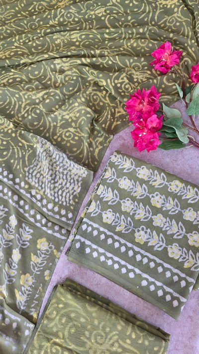 Handblock Jaipuri pure cotton set - JA259