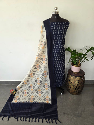 Handloom Mercerised ikkat cotton salwar set - KK272
