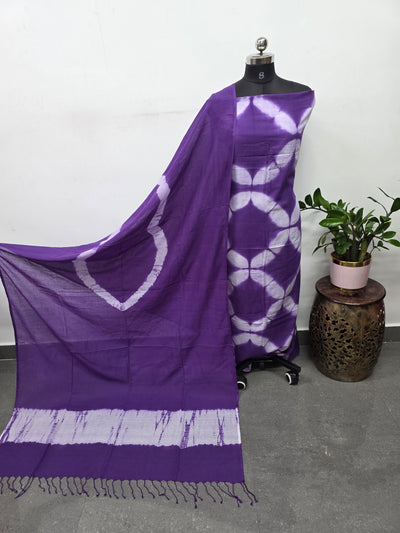 Mul cotton clamp-dyed salwar set - BAA87