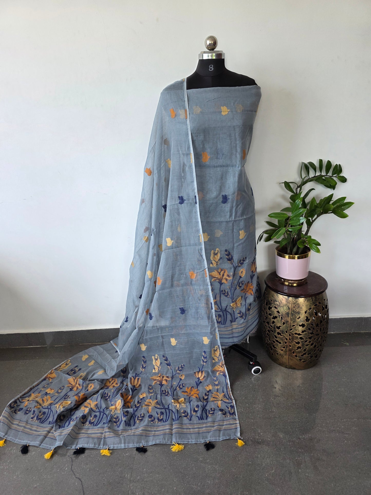 Jamdhani silk cotton set - CLA461
